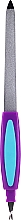 Пилка металлическая с резцом для кутикулы, 77777, фиолетовая с голубым - Top Choice — фото N1