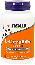 Пищевая добавка "L-цитруллин", 750 мг - Now Foods L-Citrulline Veg Capsules — фото N1