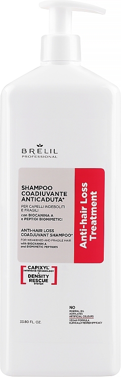 Допоміжний шампунь проти випадіння волосся - Brelil Anti-Hair Loss Treament Coadjuvant Shampoo — фото N2