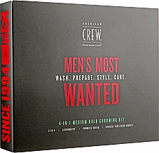 Набір - American Crew Men's Most Wanted (shm/250ml + cr/50g + spray/100ml + balm/7.4ml) — фото N2