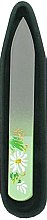 Пилочка стеклянная 95-902, с ручной росписью "Ромашка", 90мм - SPL — фото N1