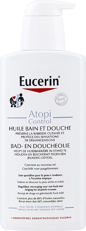Очищающее масло для атопичной кожи тела с дозатором - Eucerin AtopiControl Cleansing Oil