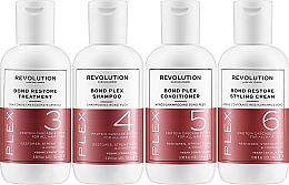 Набір - Makeup Revolution Haircare Bond Plex (tr/100ml + sh/100ml + cond/100ml + h/cr/100ml) — фото N2