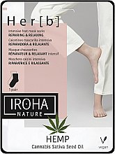 Маска для ніг - Iroha Nature HEMP Cannabis Foot Mask — фото N1
