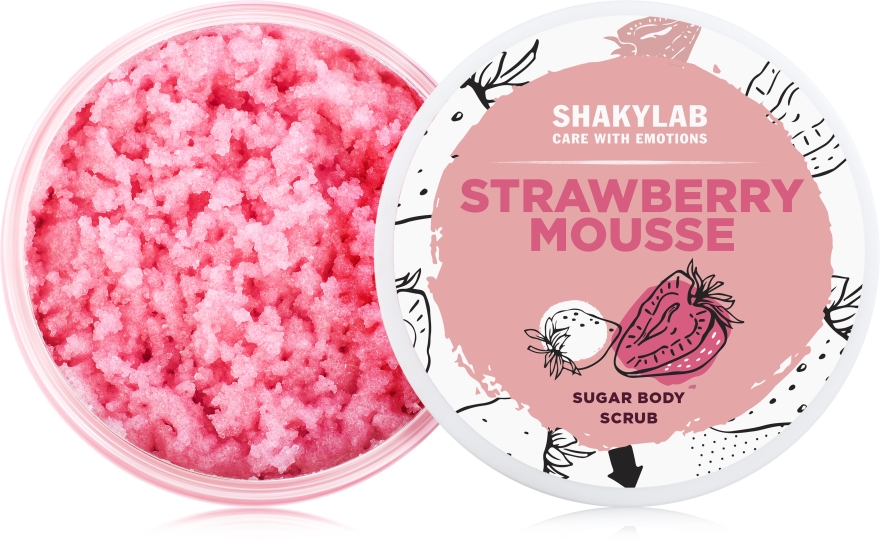 Сахарный скраб для тела «Strawberry Mousse» - SHAKYLAB Sugar Natural Body Scrub