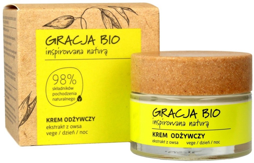 Крем для обличчя живильний з екстрактом вівса - Gracja Bio Nourishing Face Cream — фото N1