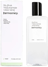 Духи, Парфюмерия, косметика Тоник для лица - Dermocracy 3% Pha + Niacinamide + Aloe Vera Toner