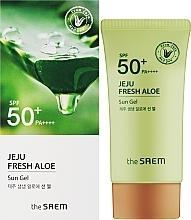 Сонцезахисний крем-гель з алое - The Saem Jeju Fresh Aloe Sun Gel SPF50+ PA++++ — фото N2