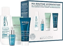 Духи, Парфюмерия, косметика Набор - Biotherm My Hydration Routine Aquasource Set (f/elixir/7ml + f/gel/mini/20ml + f/balm/mini/20ml + micelar/w/30ml)