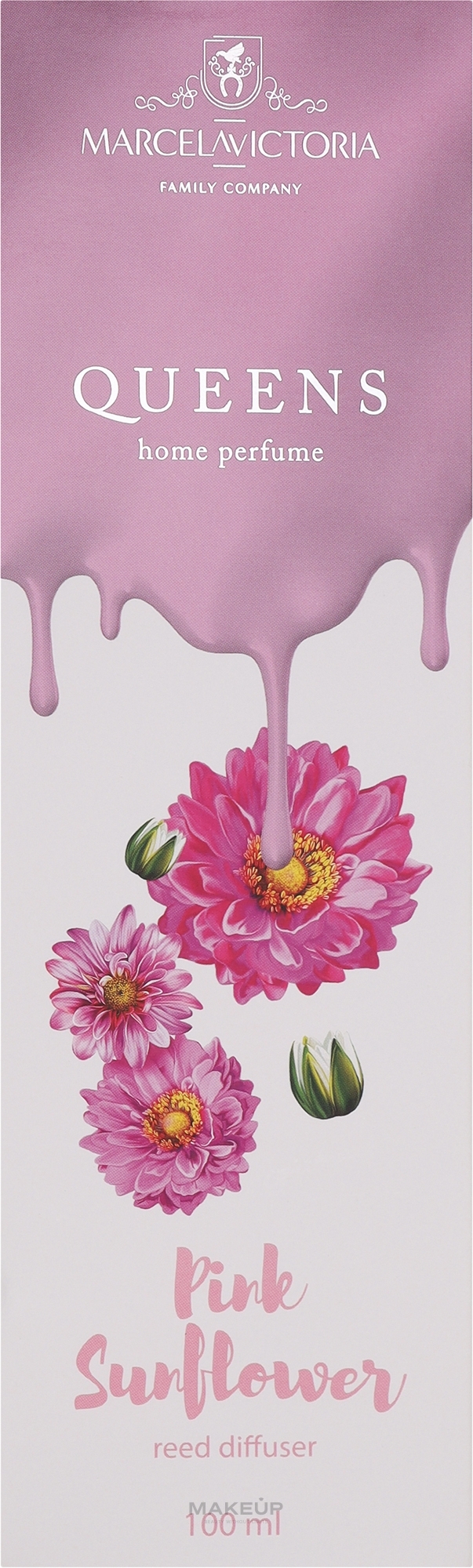 Аромадиффузор "Розовый подсолнух" - Tasotti Queens Home Perfume Pink Sunflower Reed Diffuser — фото 100ml