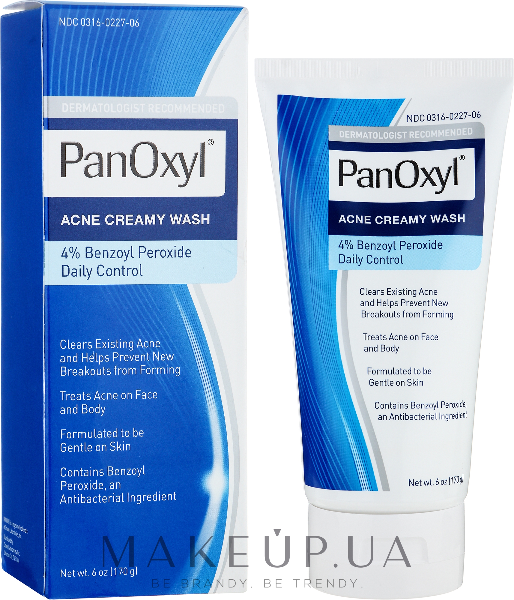 Крем для вмивання з 4% перекисом бензоїлу - PanOxyl Acne Creamy Wash Benzoyl Peroxide 4% — фото 170g
