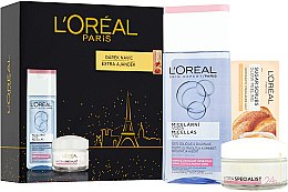 Парфумерія, косметика Набір - L'Oreal Paris Skin (cr/50ml + micellar/200ml + f/scrub/4ml)