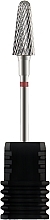 Парфумерія, косметика Фреза "Конус", червона, діаметр 6 мм/робоча частина 14 мм - Staleks Pro
