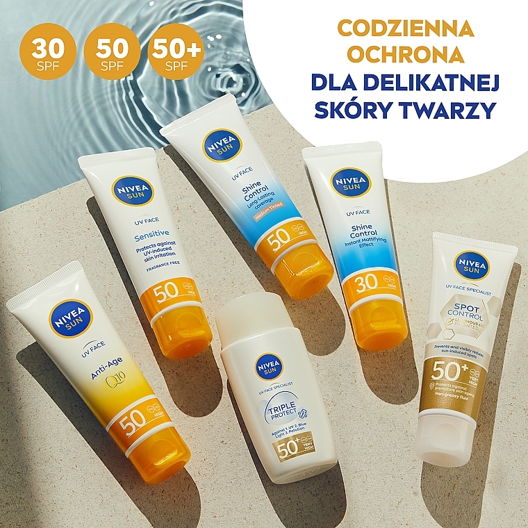 Легкий солнцезащитный крем для лица с высоким уровнем защиты SPF30 - NIVEA Sun UV Face Sunscreen SPF30 — фото N8