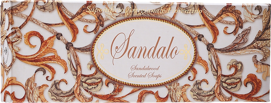 Набір натурального мила "Сандалове дерево" - Saponificio Artigianale Fiorentino Sandalwood (soap/3pcsx100g) — фото N1