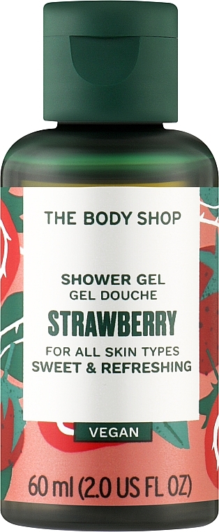 Гель для душу "Полуниця" - The Body Shop Strawberry Vegan Shower Gel (міні) — фото N2