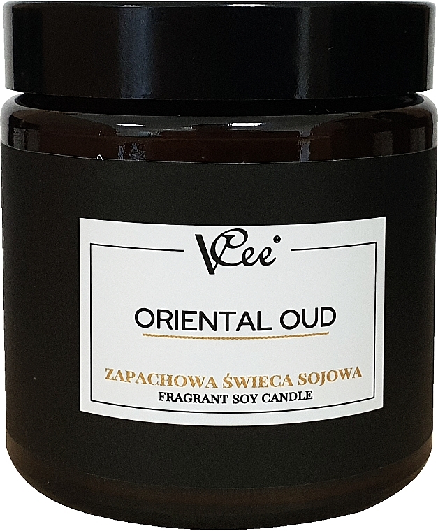 Соєва свічка з ароматом агарового дерева - Vcee Oriental Oud Fragrant Soy Candle — фото N1