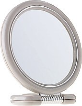 Зеркало двухстороннее круглое на подставке, 12 см, 9504, серое - Donegal Mirror — фото N1
