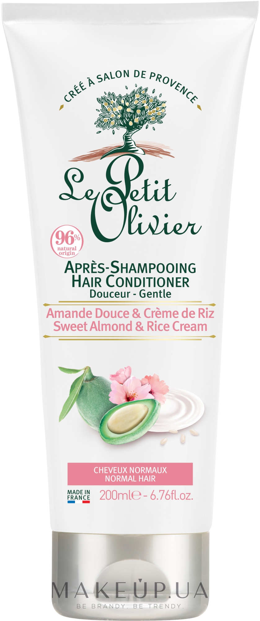 Кондиціонер для нормального волосся "Солодкий мигдаль і рисовий крем" - Le Petit Olivier Sweet Almond & Rice Cream — фото 200ml