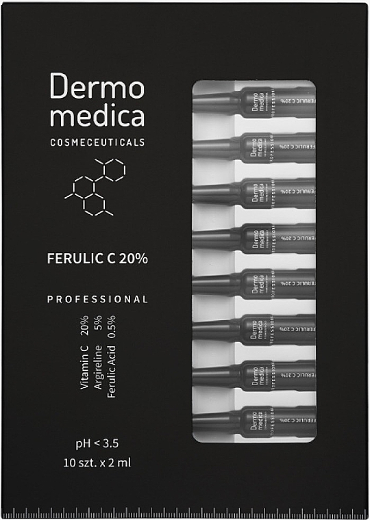 Ампули з 20% вітаміном С - Dermomedica Ferulic C 20% Ampoules — фото N1
