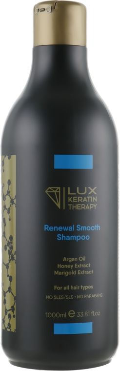 Разглаживающий шампунь с аргановым маслом - Lux Keratin Therapy Renewal Keratin	 — фото N3