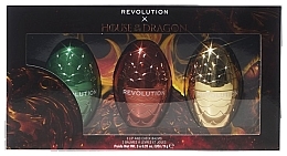 Набір - Makeup Revolution X House Of Dragon Dragon Egg Lip And Cheek Balm Set (balm/3x9g) — фото N1