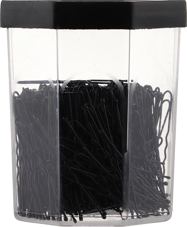 Шпильки волнистые для волос, черные - Lussoni Wavy Hair Pins 4.5 cm Black — фото N1