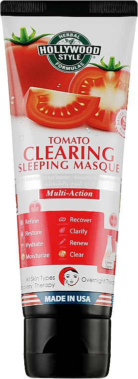 Маска для лица ночная - Hollywood Style Tomato Sleeping Masque — фото N1