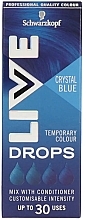 Капли для окрашивания волос - Live Drops Crystal Blue Temporary Color — фото N1