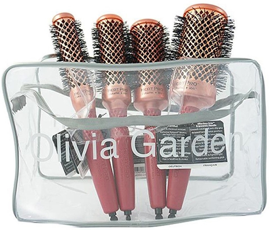 Набір щіток для волосся у косметичці, 4 шт. - Olivia Garden Heat Pro Bag — фото N1