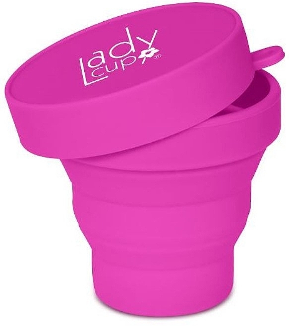 Контейнер для зберігання та дезінфекції менструальної чаші, 150 мл, рожевий - LadyCup — фото N1