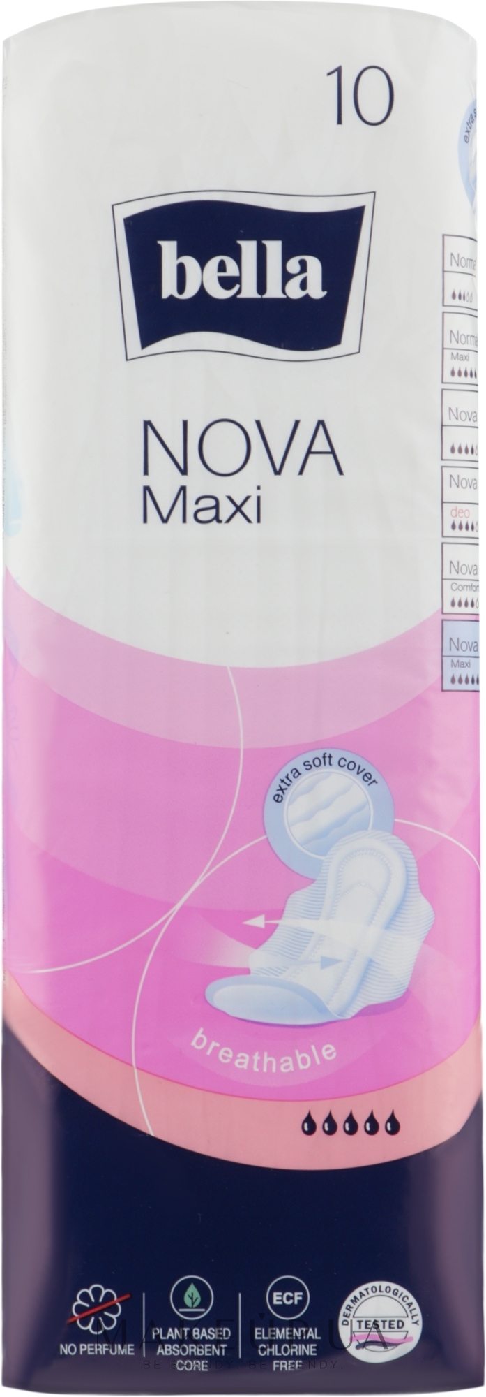 Гигиенические прокладки Nova Maxi, 10 шт - Bella — фото 10шт