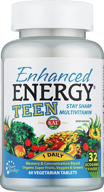 Мультивитамины для подростков - Kal Enhanced Energy for Teens — фото N1