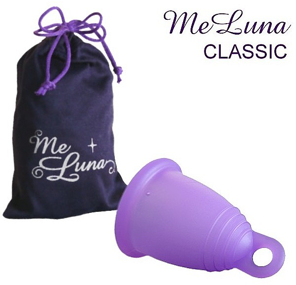Менструальна чаша з петлею, розмір L, фіолетова - MeLuna Classic Menstrual Cup — фото N1