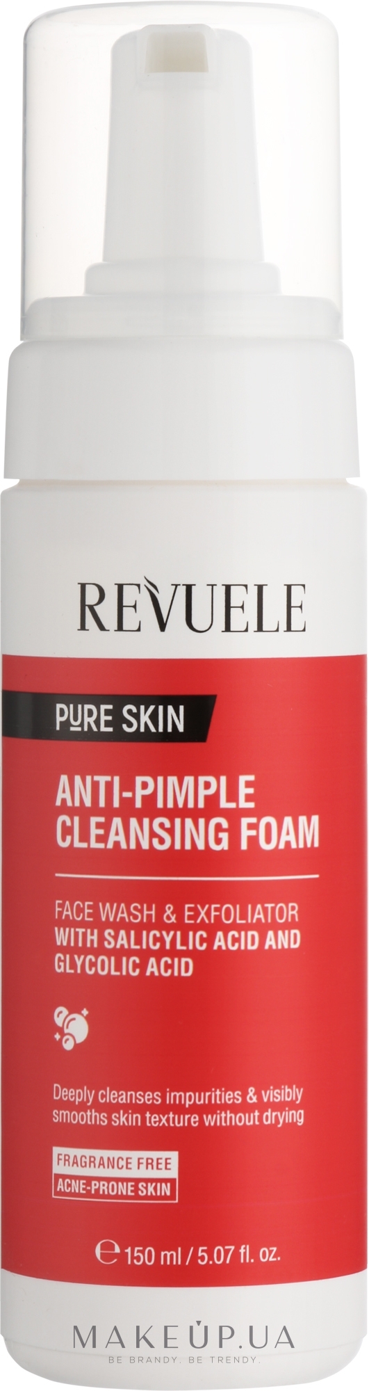 Пінка для вмивання проти прищів - Revuele Pure Skin Anti-Pimple Cleansing Foam — фото 150ml