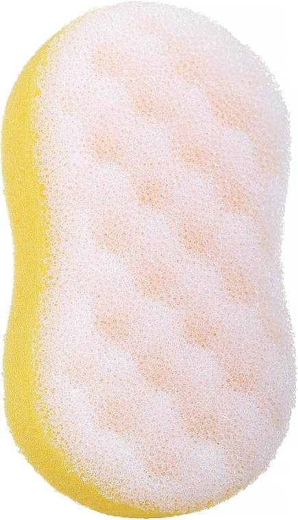 Губка для тіла масажна "Motyl", жовта - Sanel — фото N1
