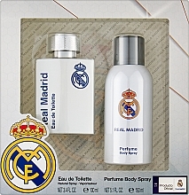 Духи, Парфюмерия, косметика УЦЕНКА Air-Val International FC Real Madrid - Набор (edt/100ml + deo/spray/150ml) *