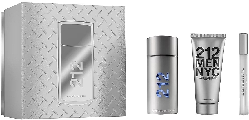 Carolina Herrera 212 Men NYC - Набір (edt/100ml + ash/gel/100ml + edt/mini/10ml) — фото N1