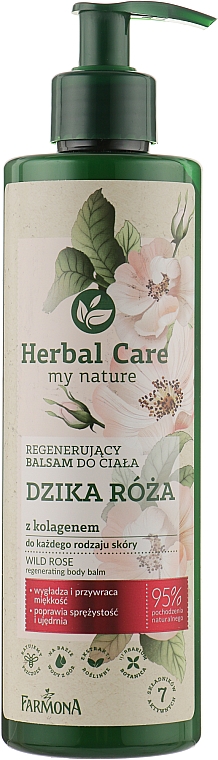 Відновлювальний бальзам для тіла "Дика троянда" - Farmona Herbal Care My Nature Regenerating Body Balm Wild Rose — фото N1