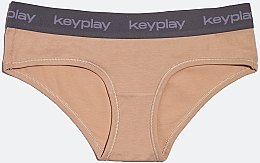 Комплект белья для женщин "Sport Beige", топ + трусики-хипстеры, бежевый - Keyplay — фото N3