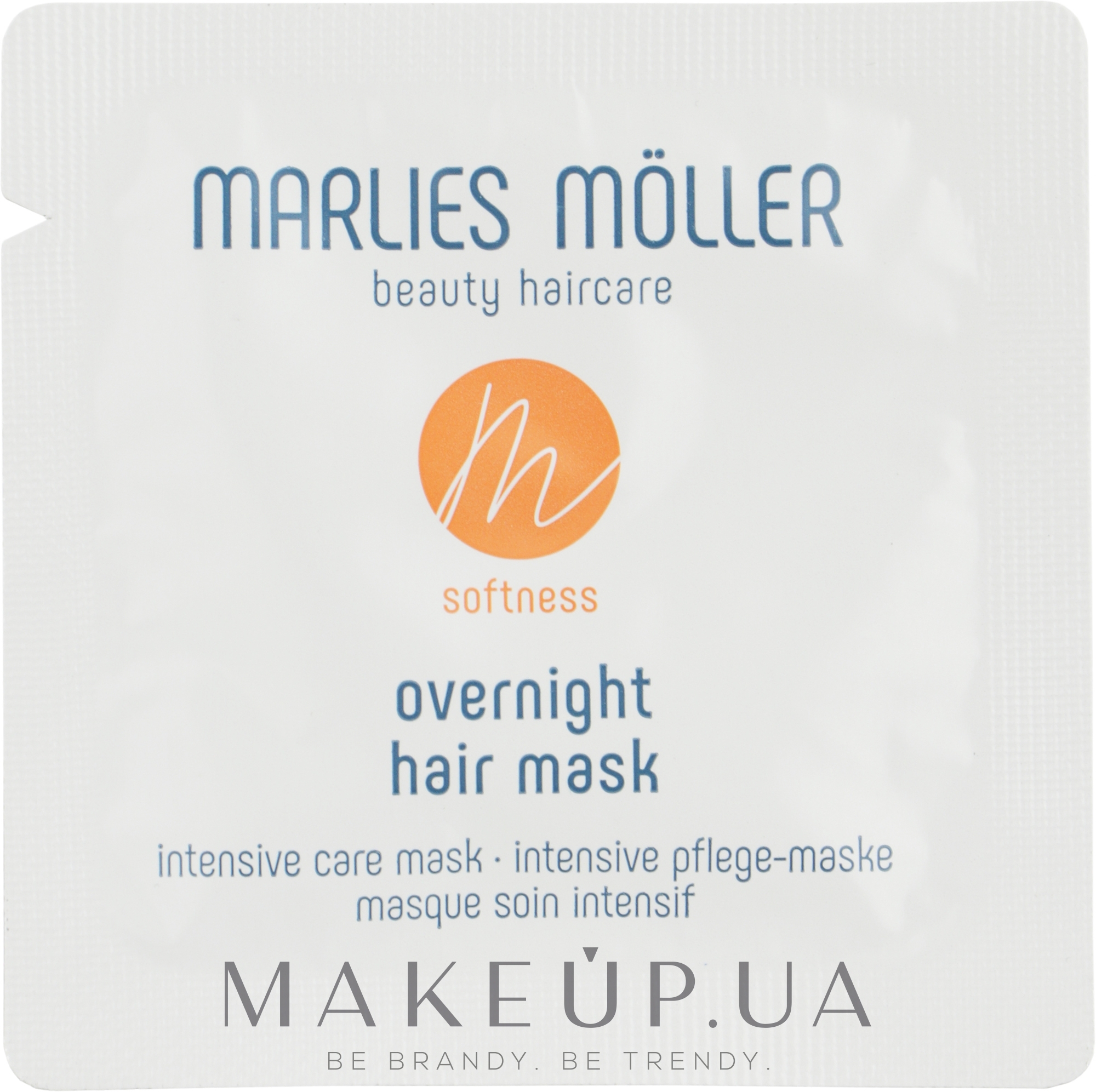 Интенсивная ночная маска для гладкости волос - Marlies Moller Softness Overnight Hair Mask (пробник) — фото 5ml