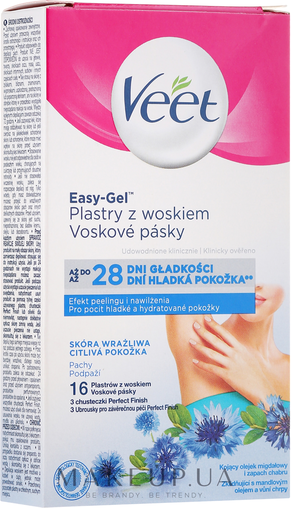 Veet Easy-Gel - Восковые полоски для депиляции подмышек для чувствительной  кожи: купить по лучшей цене в Украине | Makeup.ua