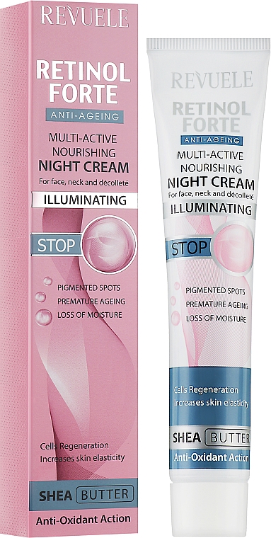 Мультиактивний живильний нічний крем для обличчя - Revuele Retinol Forte Multi-Active Nourishing Night Cream — фото N2