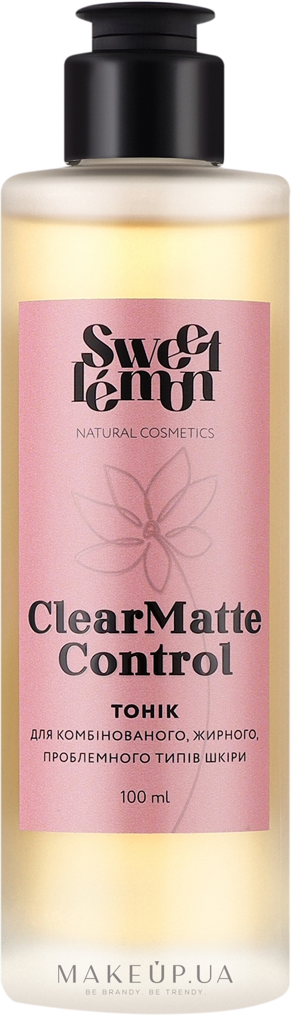 Тоник "ClearMatte Control" для комбинированной, жирной и проблемной кожи - Sweet Lemon — фото 100ml