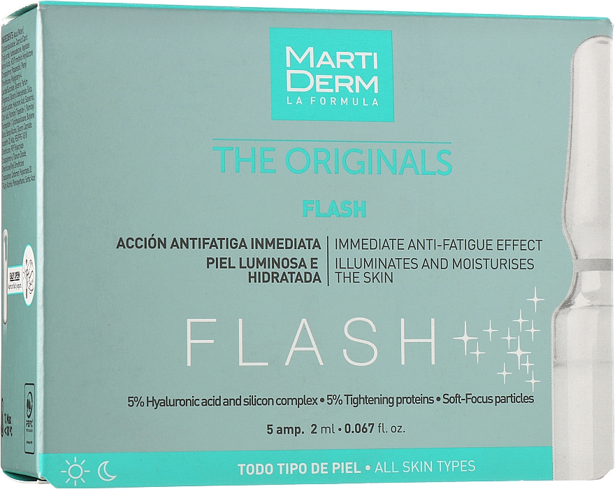 Ампули для освітлення шкіри обличчя - MartiDerm The Originals Flash Ampoules — фото N7