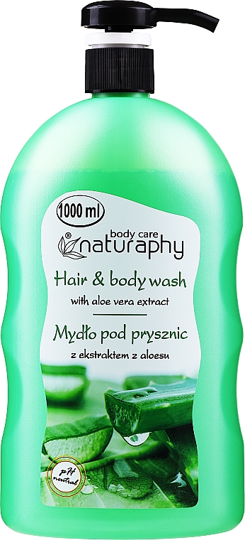 Шампунь-гель для душу з екстрактом алое - Bluxcosmetics Naturaphy Aloe Vera Hair & Body Wash — фото N5