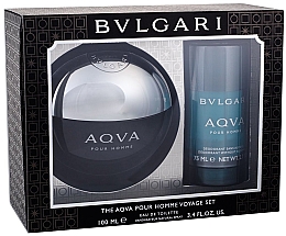 Духи, Парфюмерия, косметика Bvlgari Aqva Pour Homme - Набор (edt/100ml + deo/75ml)