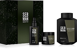 Парфумерія, косметика Набір - Sebastian Professional Seb Man (oil/30ml + sh/250ml + clay/75ml)
