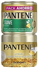 Набор - Pantene Pro-V Soft & Smooth Mask (hair/mask/2х300ml) — фото N1