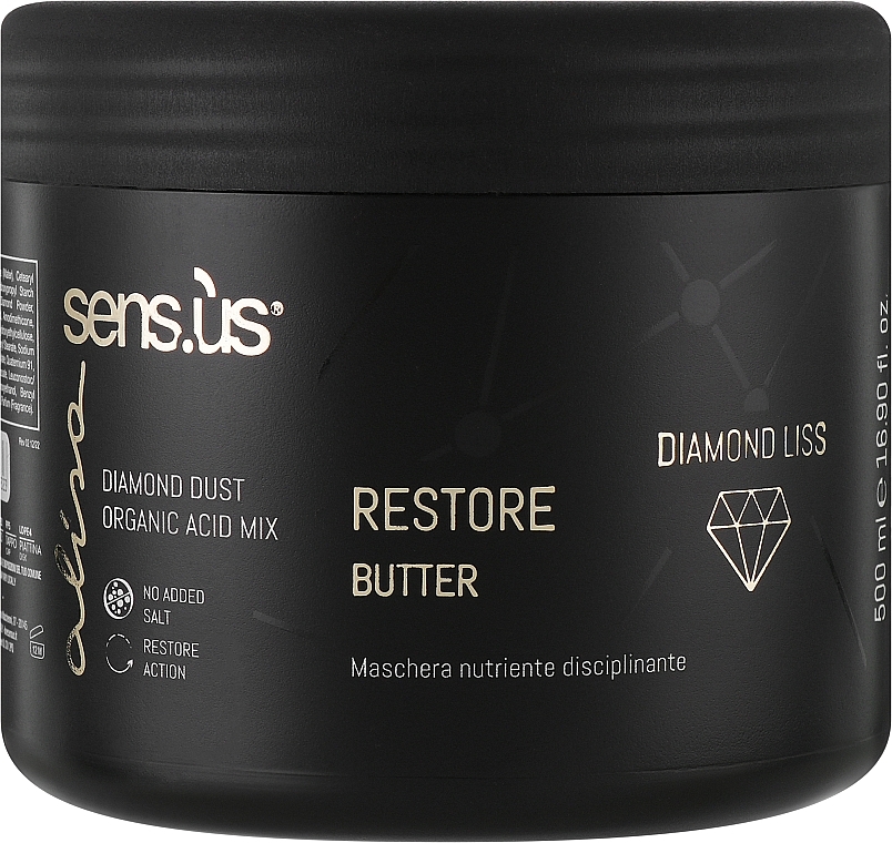 Маска для волосся "Відновлювальна олія" - Sensus Alisa Diamond Liss Restore Butter — фото N1